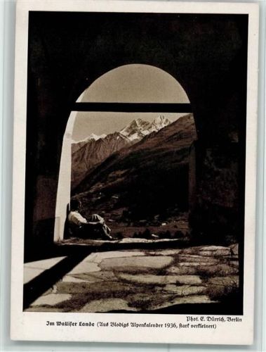 Walliser Land - Bild vom Blodigschen Alpenkalender 1936 AK