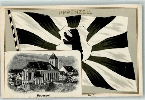 9050 Appenzell Prägedruck Fahne
