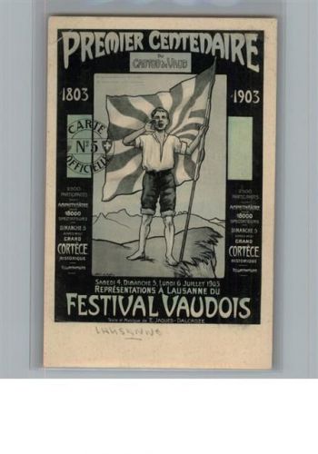 Lausanne (CH) Werbekarte für Festival Vaudois