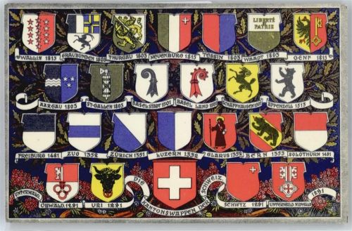 3000 Bern Berne - Wappen der Kantone