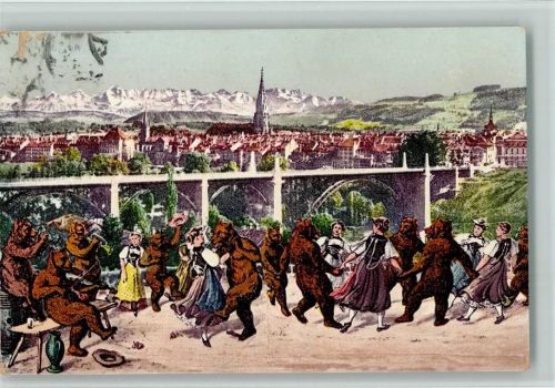 3000 Bern Berne - Vermenschlichte Bären tanzen