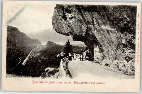 3855 Brienz BE Lithographie Bergstrasse