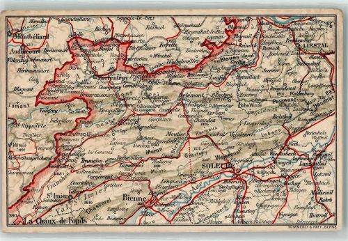 4500 Solothurn Soleure Relief AK Landkarte