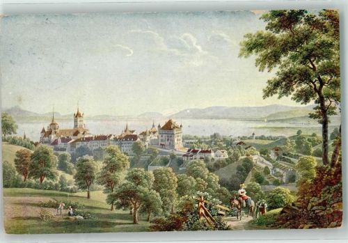 Lausanne Losanna Von Gabriel Lory jun Pro Juventute Schweiz Künstlerkarte