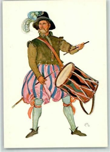 1800 Vevey 1927 - Tambour des Suisses Fete des Vignerons