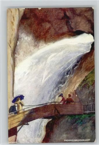 3822 Lauterbrunnen Künstlerkarte Trümmelbachschlucht