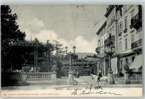 8000 Zürich 1904 - Hotel Baur au Lac Reiter