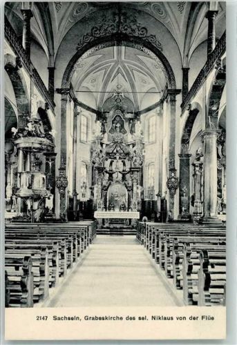 6072 Sachseln - Grabes Kirche Niklaus von der Flüe Inneres