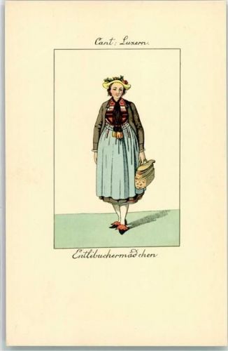 6000 Luzern Lucerne - Entlibuchermädchen um 1800