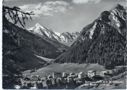 1962 - Sammaun mit Muttler. K: Graubünden. Schweiz. Nr. 14465.,Rud. Suter AKU1