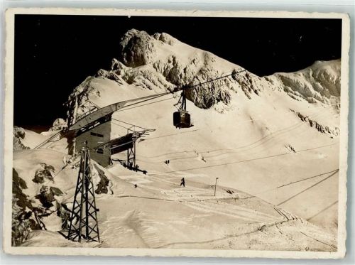 Säntis Foto AK Seilbahn Stütze 3 Foto Gross Winter