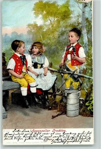 9050 Appenzell 1904 - Tracht Kinder