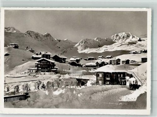 7050 Innerarosa Arosa Foto AK Winter Bahnpost Zug 520