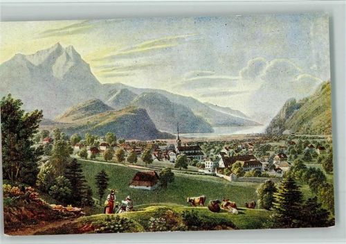 Stans sign Gabriel Lory - Ansicht von Stans, sehr gute Erhaltung Pro Juventute Schweiz