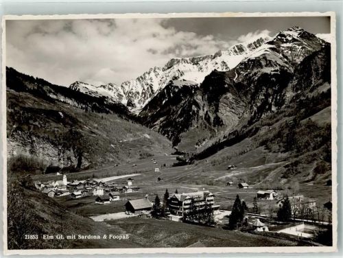 8767 Elm Foto AK Sardona Foopass Feldpost Bewachungstruppe Foto Gross