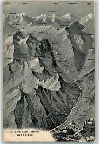 6500 Bellinzona - Gotthardbahn Landkarte