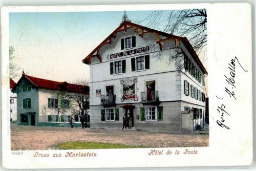 4115 Mariastein 1902 Lithographie Hotel zur Post