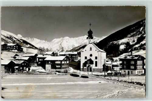 3998 Reckingen VS - Kirche Galenstock Furkapass Muttenhörner Winter