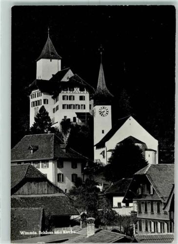 3752 Wimmis - Feldpost Schloss und Kirche