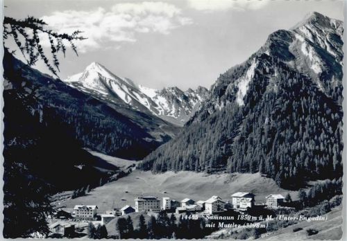 7563 Samnaun Dorf - Berg Panorama