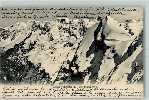 Tschingelspitz 1904 - Jungfraukette