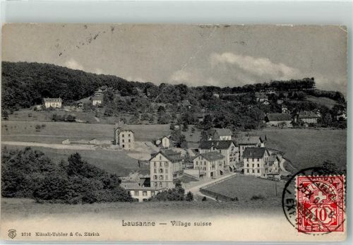 1000 Lausanne Losanna 1905 Gebrauchsspuren