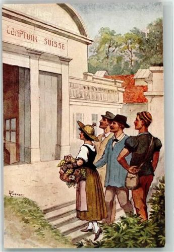 1000 Lausanne Losanna Lithographie Tracht