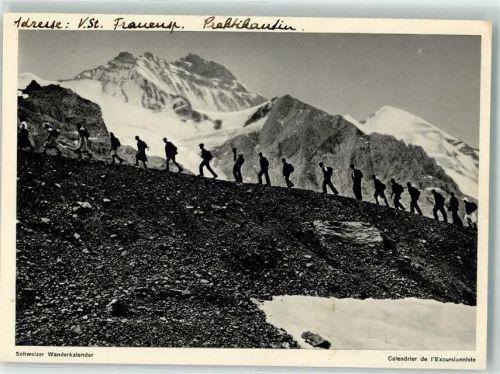 Schweizer Wanderkalender Bergwanderer Motiv Schweiz