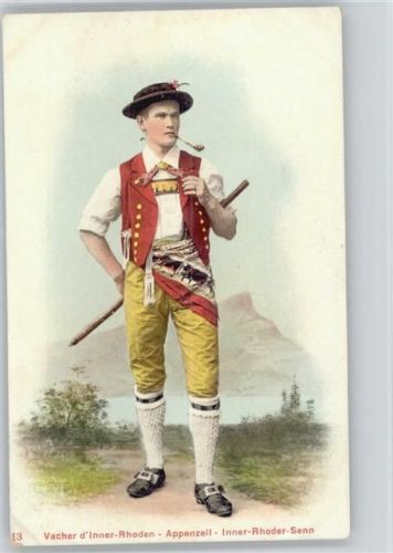 Nr. 13 - Appenzell - Inner RHoder Senn - Edition Louis Burgy Tracht Schweiz