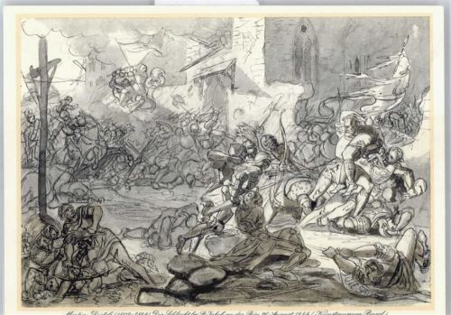 3000 Bern Berne - Künstlerkarte, Schlacht