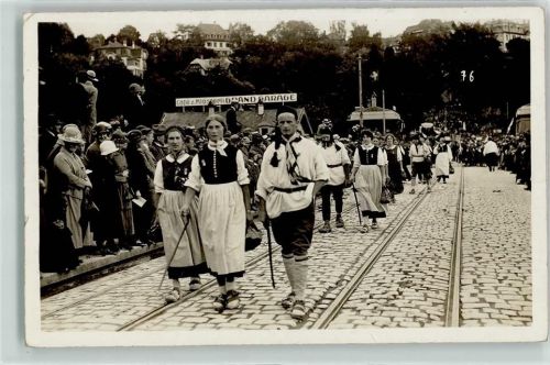 3000 Bern Berne Privatfoto AK Festzug Trachten Cafe Zum Klösterli Ort lt. Stempel