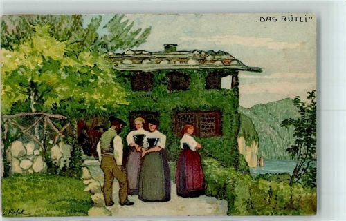6441 Rütli - Bundesfeier AK sign.