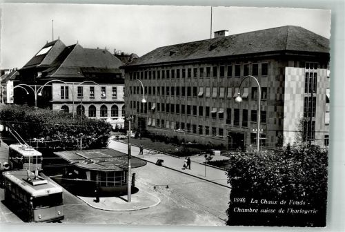 2300 La Chaux-de-Fonds Foto AK Omnibus O-Bus