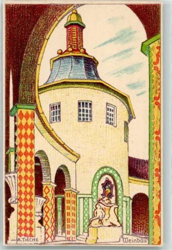 Bern Berne 1914 Künstlerkarte Landesausstellung Weinbau sign. A.Tieche Offizielle Künstlerpostkarte No.6