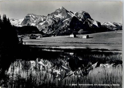 9658 Wildhaus Gebrauchsspuren Schwendisee, Schafberg, Säntis