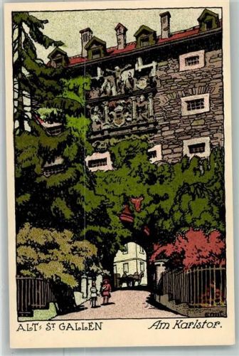 9000 St. Gallen S. Gallo Künstlersteindruck Karlstor