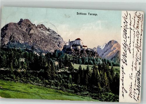 7553 Tarasp 1907 Foto AK Schloss Tarasp