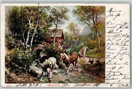 6000 Luzern Lucerne - Bergmühle Pferde Ort lt. Stempel