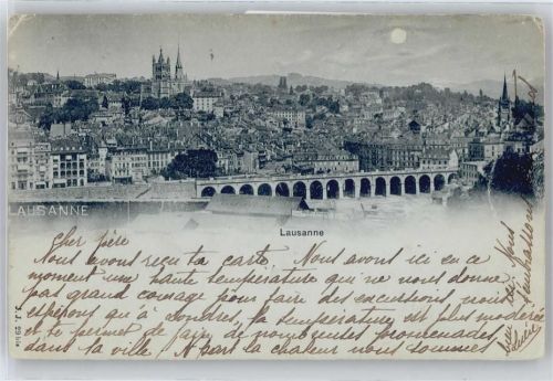 1000 Lausanne Losanna - Brücke Panorama AKU2