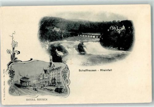 8200 Schaffhausen Sciaffusa - Rheinfall Hotel Riesen Straßenbahn Bahnhof Eisenbahn