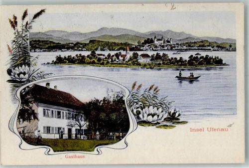 Ufenau Insel 1908 Foto AK Gasthaus