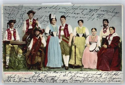 9050 Appenzell Hirschberg - Trachten, Musiker AKU2