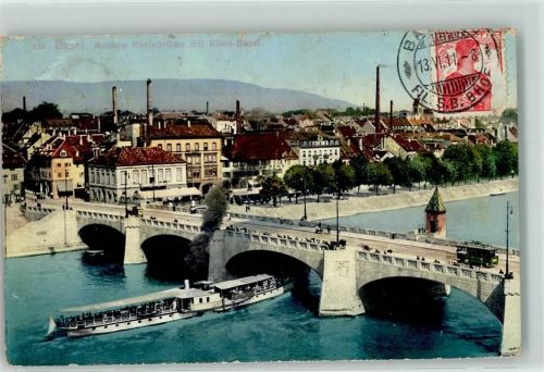 4000 Basel Bâle 1911 - Rheindampfer