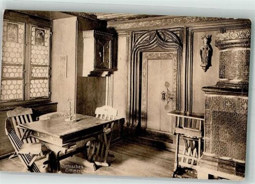 8000 Zürich 1912 Foto AK Ausstellung Gothisches Zimmer Landesmuseum