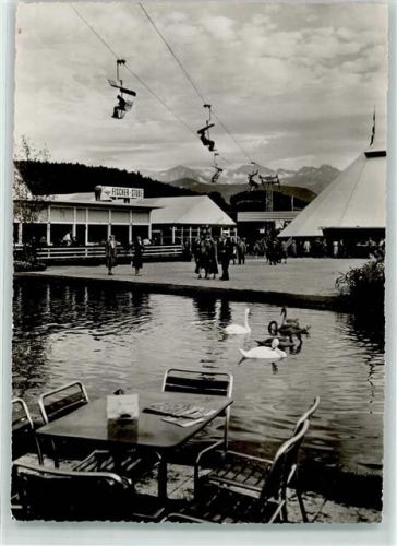 6000 Luzern Lucerne 1954 - 11 Schweizerische Ausstellung für Landwirtschaft Forst und Gartenbau Fischerstube Teich