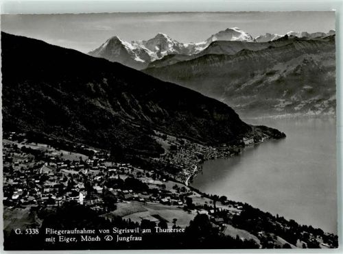 3655 Sigriswil Gebrauchsspuren Fliegeraufnahme Eiger Mönch Jungfrau
