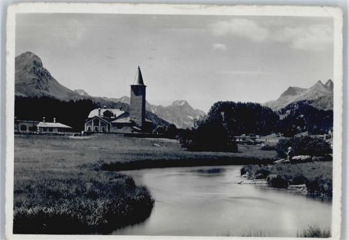7515 Sils/Segl Baselgia Segl - Kirche, Fluss
