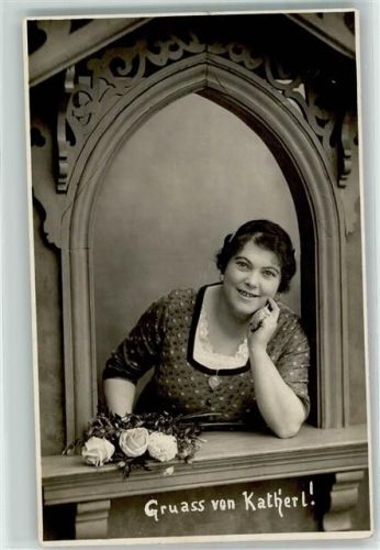 8000 Zürich Foto AK Portrait und Gruess vom Katherl Ort lt. Fotograf