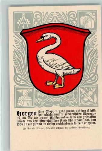 1930 - Zürcher Gemeindewappen Serie I Nr. 2 , sehr gute Erhaltung AK