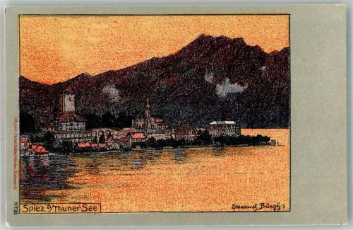 3700 Spiez 1978 Gebrauchsspuren sign. Bürgy Künstlersteindruck nachverwendet